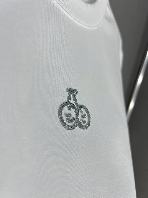 Футболка жіноча A-N 911-20 середня довжина вишня камінчики one size, білий, one size Київ - фото 11