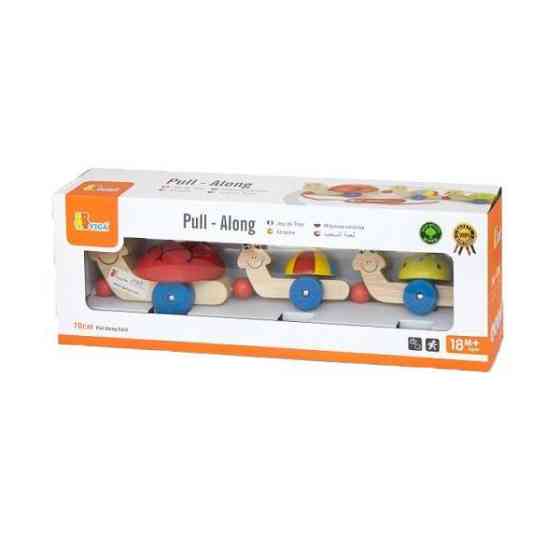 Дерев'яна каталка Viga Toys Черепашки (59949) Харків