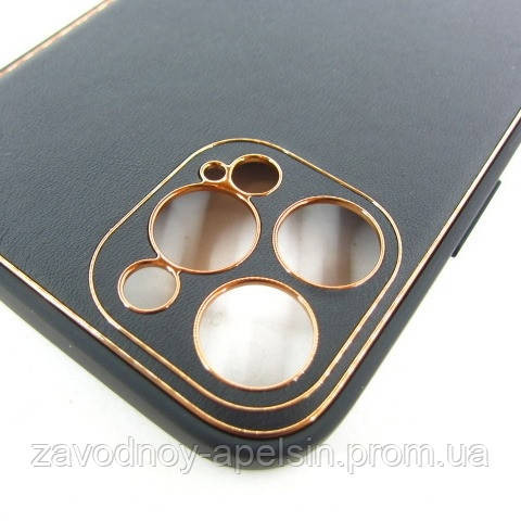 IPhone 12 pro шкіряний чохол Epik black Одеса - фото 3