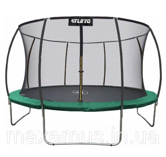 1 Батут детский с внутренней защитной сеткой 252 см батут атлето с лестницей для детей и взрослых зеленый Мостиська