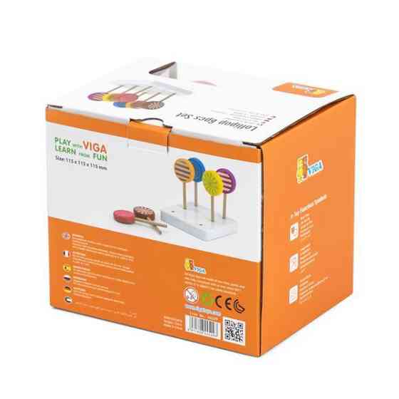 Іграшкові продукти Viga Toys Льодяники з дерева 6 шт. (44529) Харків