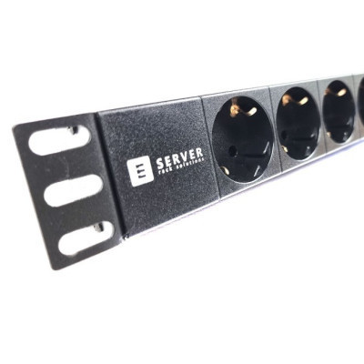 Силовой блок Eserver 19" 9 розеток, без выкл., без кабеля, алюм. корпус, 16А (WT-2261A-GER-9WAY-WO) Винница - изображение 4