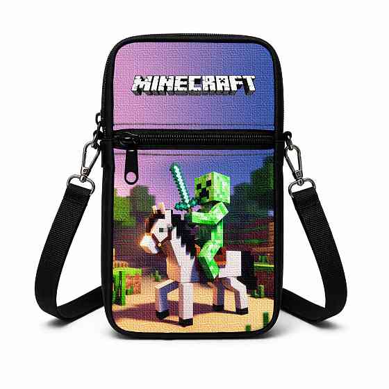 Сумка-чехол для телефона Minecraft детская через плечо, водонепроницаемая мини-сумка (4798) Киев