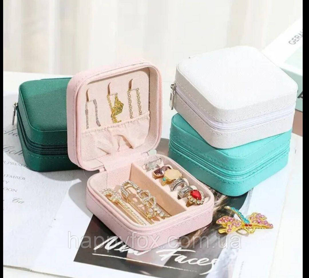 Органайзер-скринька для прикрас MORO 10х10х5 см бірюза M-4517P Львів - фото 2