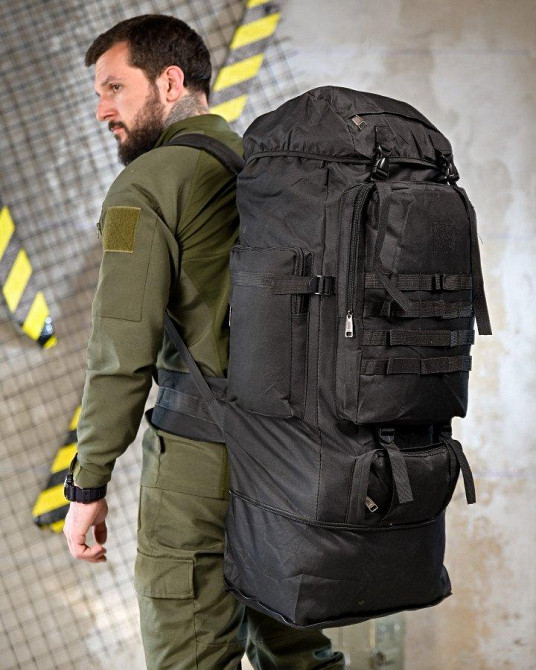 Рюкзак тактичний 50 л Darvall чорний ПП4628 Одеса - фото 2