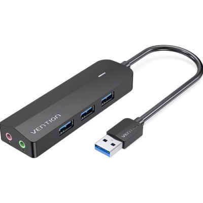 Концентратор Vention USB 3.0 to 3хUSB 3.0/2хTRS Audio/USB Micro 1.0m (CHIBF) Вінниця - фото 1