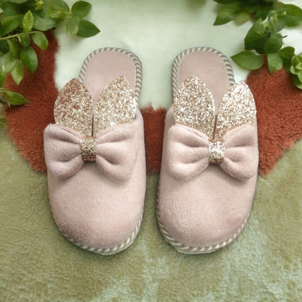 Хатні капці, кімнатні жіночі кролики з блискучими вушками. пудра. , 36 - 42 розмір Одеса - фото 5