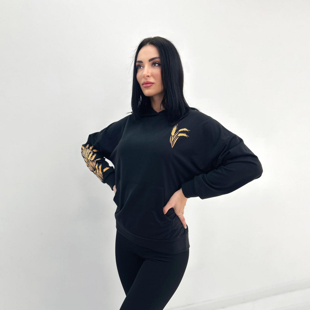 Демисезонный женский худи с принтом 