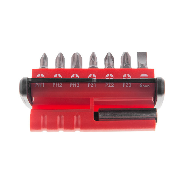 Набор насадок для отвертки с магнитным держателем, 8 ед., Cr-V INTERTOOL VT-0107 Киев - изображение 7