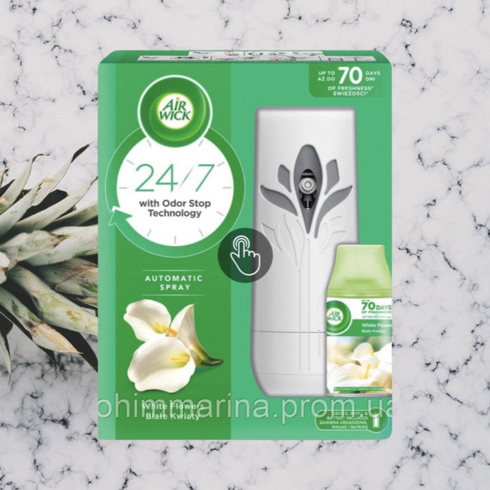 Автоматический аэрозольный освежитель воздуха Air Wick F'matik complete White Flowers Виноградов - изображение 2