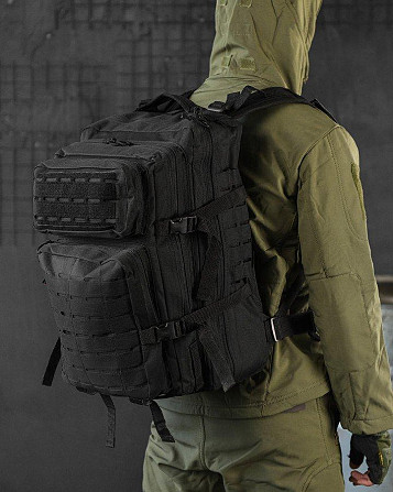 Рюкзак штурмовой черный тактический полиция US Laser Cut Assault black 17-0! Киев - изображение 1