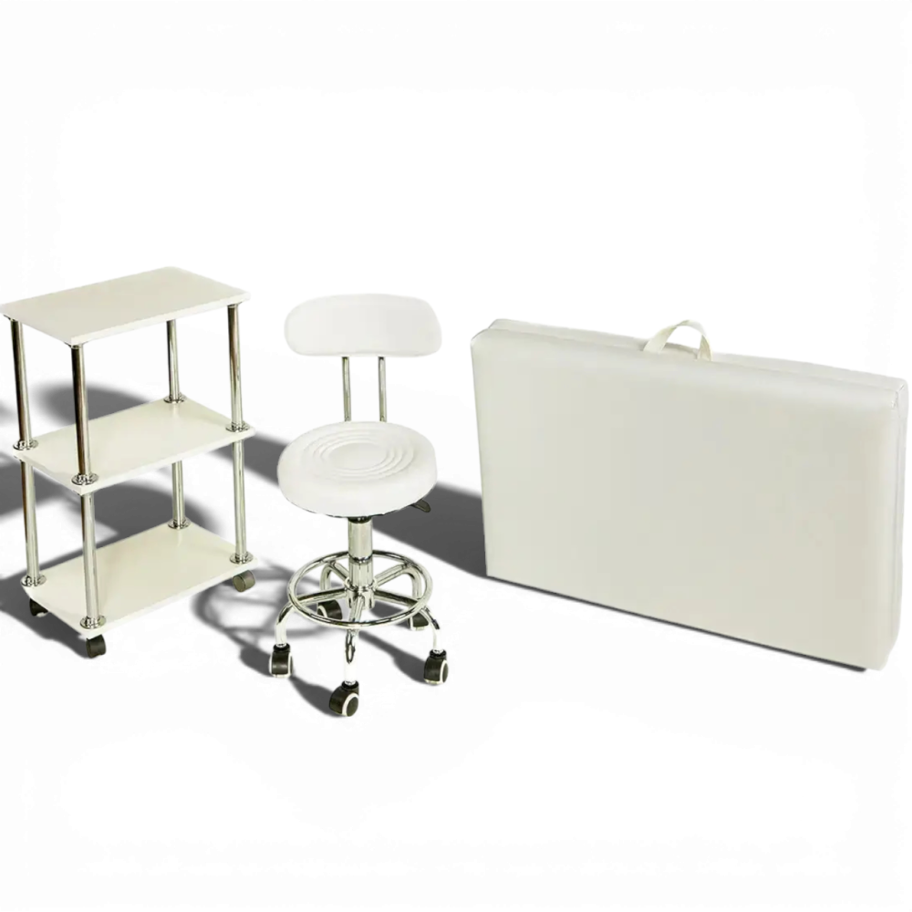 Косметологическая кушетка с тележкой и стульчиком со спинкой (комплект) Киев - изображение 4