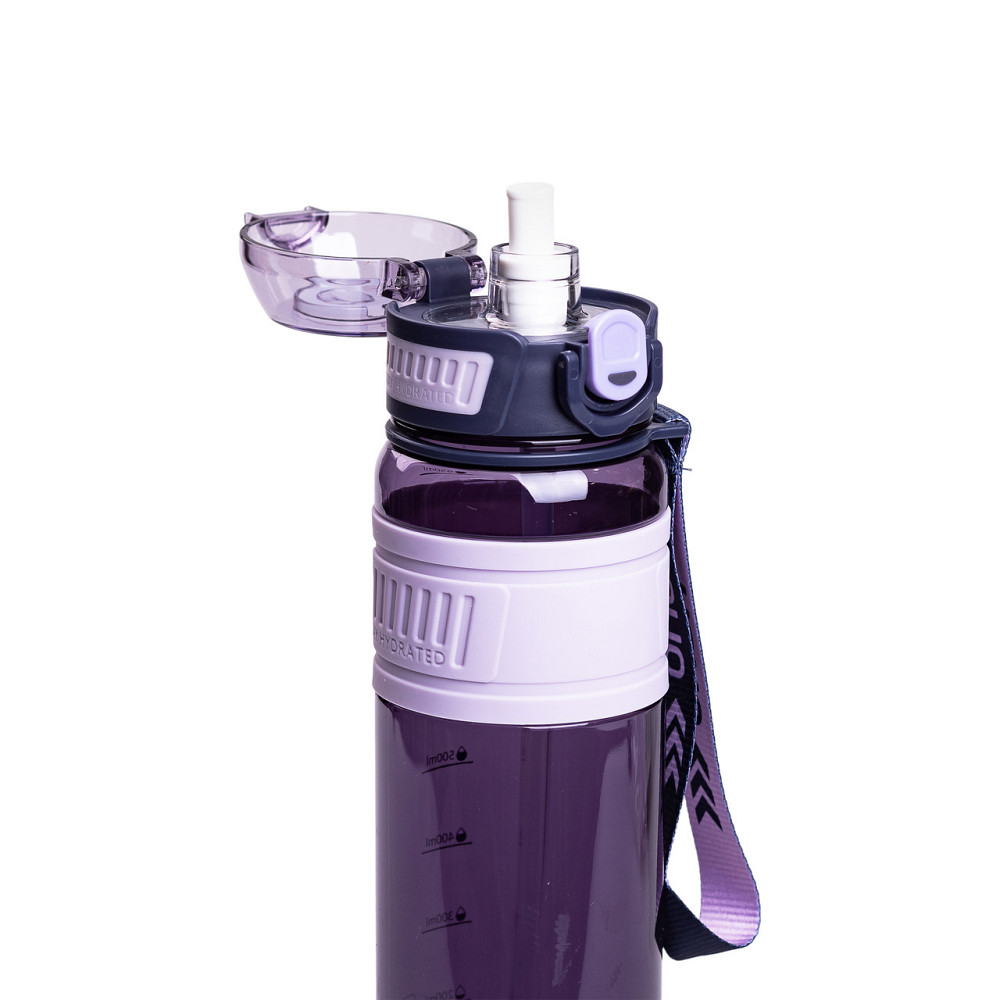 Yiwu Пляшка для води Houo спортивна 1 літр з фліп кришкою фіолетова HP-14-33V Київ - фото 3