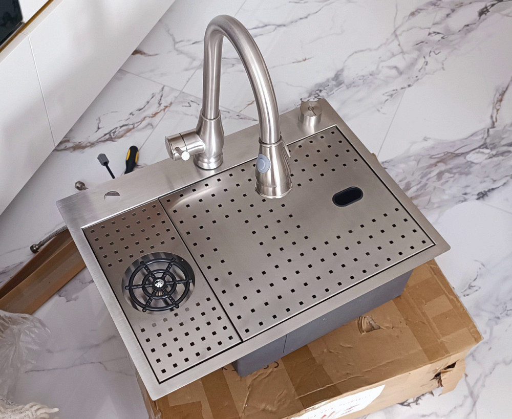 Кухонна раковина водоспад Willda, кухонна мийка водоспад ручної роботи 57 х 42 х 22 (324915222) Киев - изображение 8