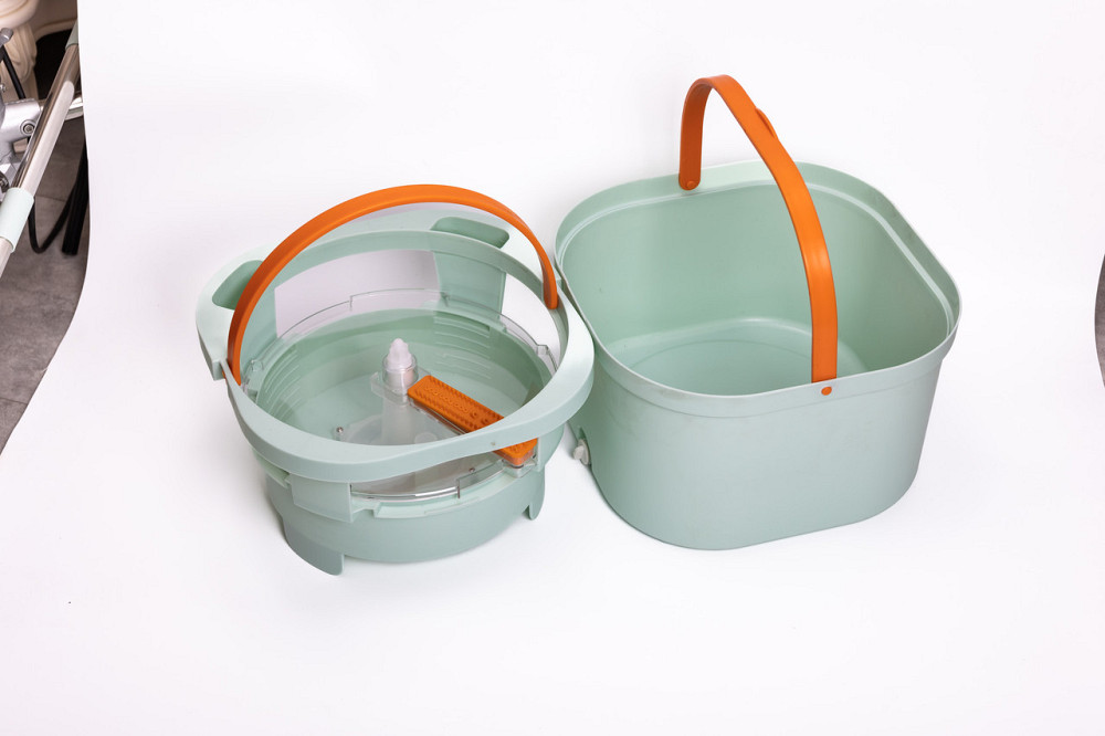 Професійний набір для прибирання з шваброю і відром, зелений Київ - фото 3