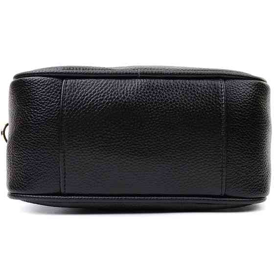 Сумка крос-боді для жінок з натуральної шкіри на кожен день Vintage 22590 Чорна Київ