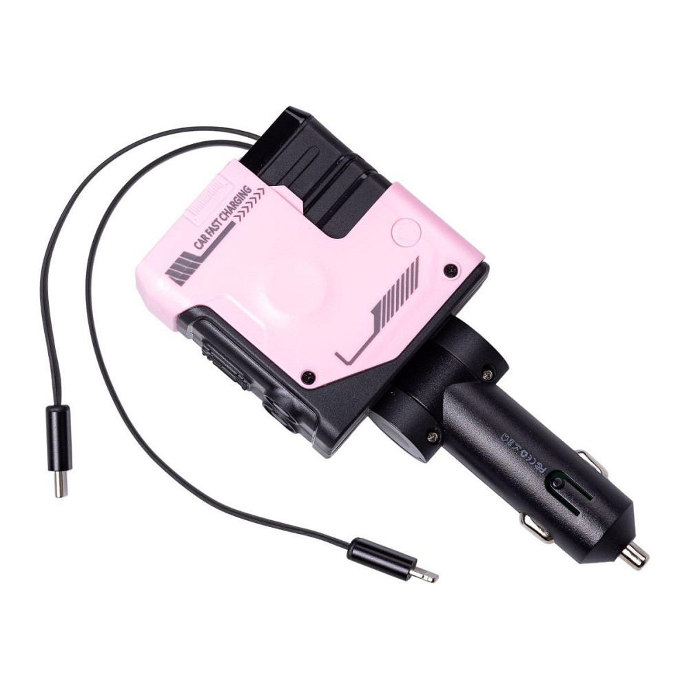 Зарядний пристрій MECHA з висувними кабелями Рожевий Київ - фото 8