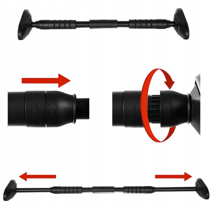 Регульована сталева перекладина для підтягувань і вправ 70-100 см Trizand (24784) Нововолинськ - фото 6