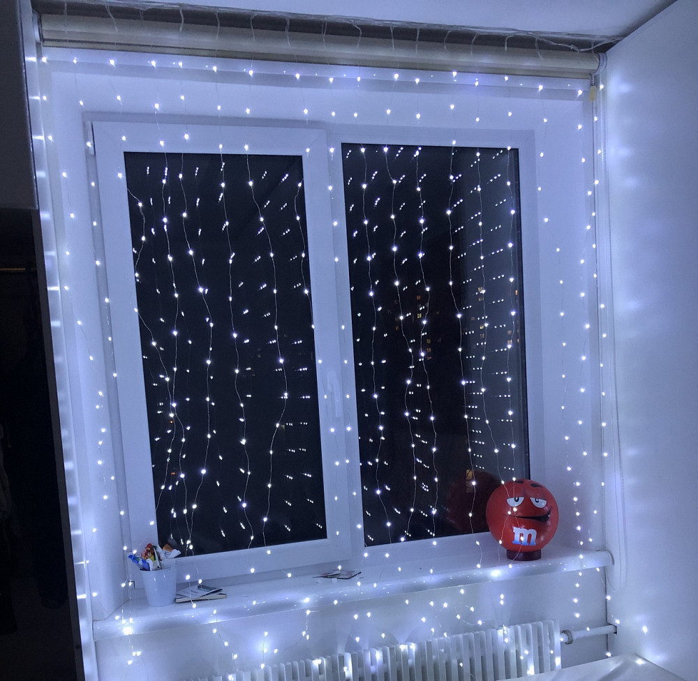 Світлодіодна гірлянда Штора 3х3м 400 LED Холодний білий Вінниця - фото 5