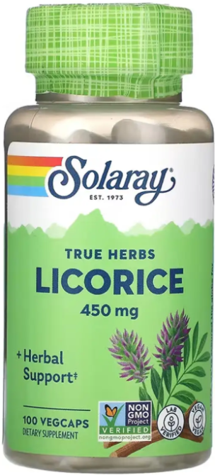 Солодка Solaray Licorice 450mg 100 вег капс Киев - изображение 1