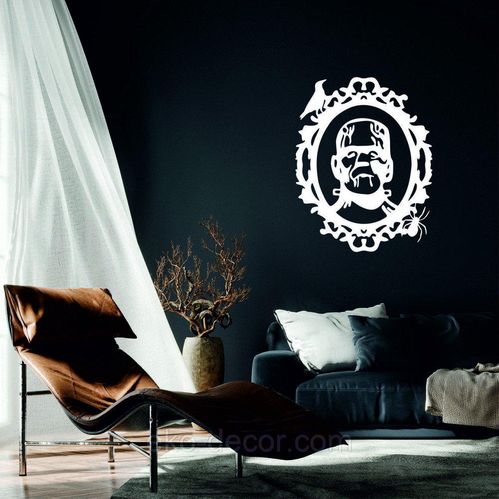 Декоративное настенное Панно «Франкенштейн», Декор на стену 70*54 см, Белый Киев - изображение 1