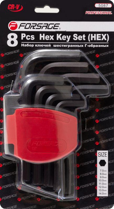 Набір ключів Г-подібних 6-гранних, 8пр. (7-14мм) Forsage F-5087 Одесса - изображение 1