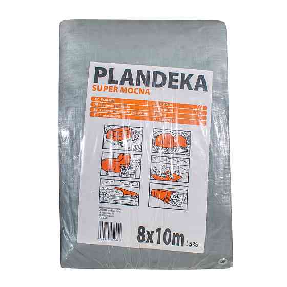 Тент 160 г/м2 8мх10м поліпропіленовий "PLANDEKA" тент садовий Дніпро