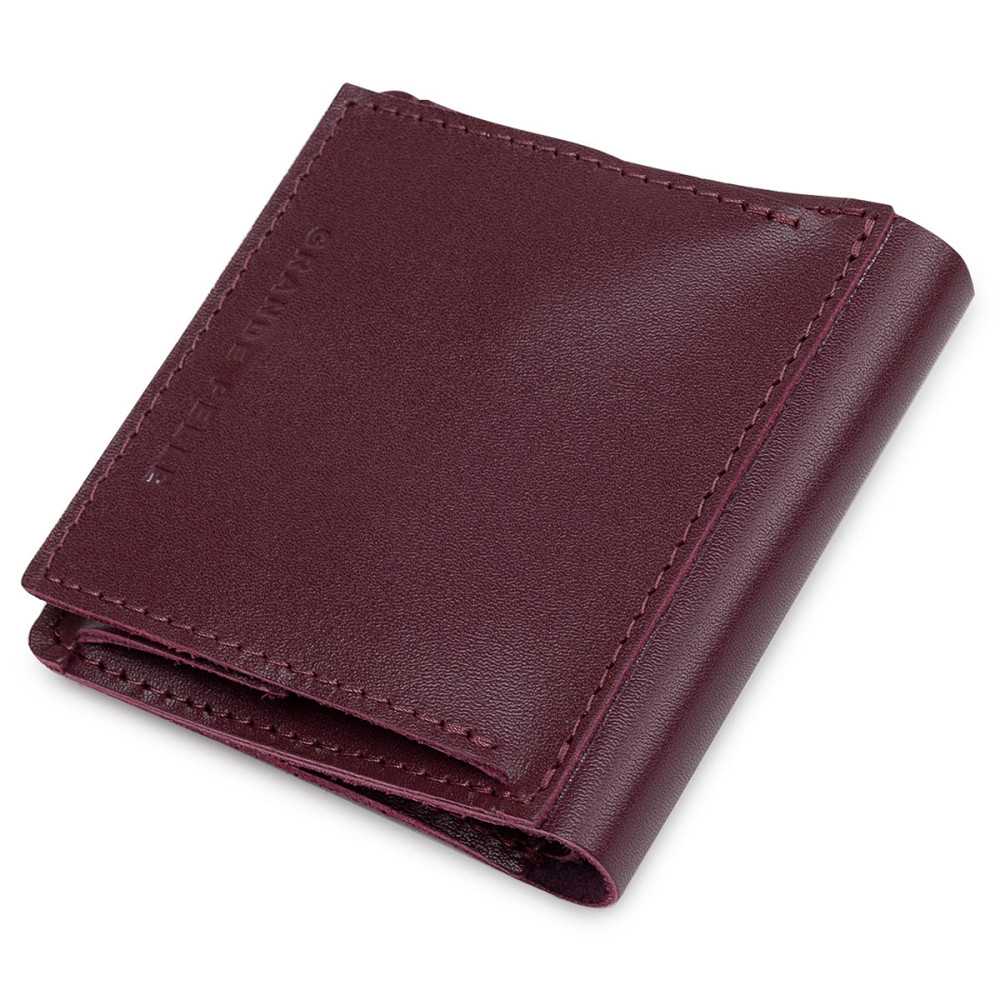 Кожаное женское портмоне GRANDE PELLE 11518 Бордовый Киев - изображение 2