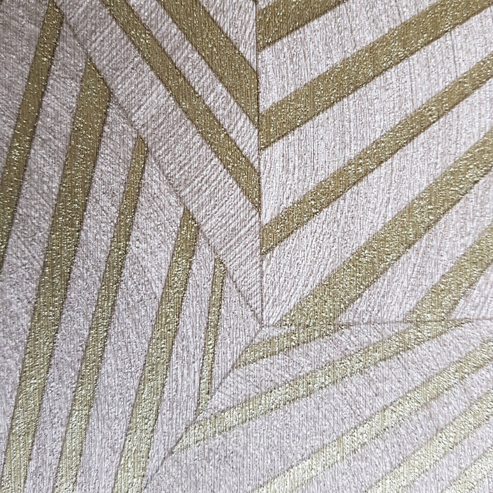 Шпалери метрові вінілові на флізелін дизайнерські Erismann Elle геометрія абстракція смуги рожеві золотом 3д Київ - фото 3