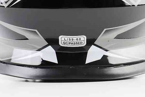 Шолом кросовий/ендуро/АТV BLD-819-7 L (59-60см), ЧОРНО-БІЛИЙ Киев