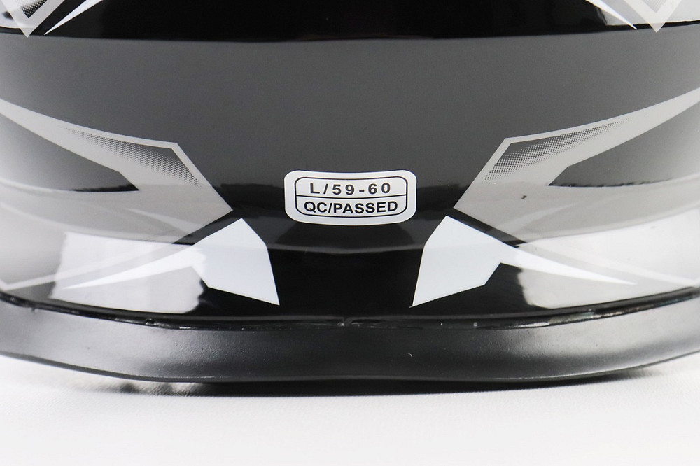 Шолом кросовий/ендуро/АТV BLD-819-7 L (59-60см), ЧОРНО-БІЛИЙ Київ - фото 6