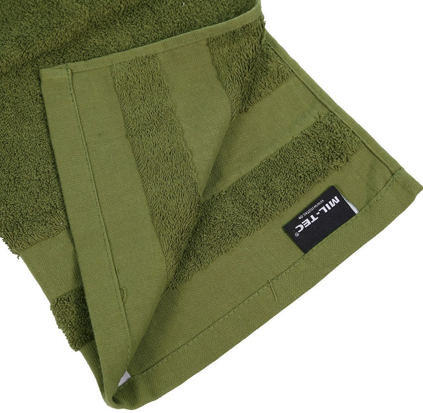 Туристическое Полотенце быстросохнущее 110х50 см из хлопка Mil-Tec от Sturm (16011001) Olive Нововолынск - изображение 7