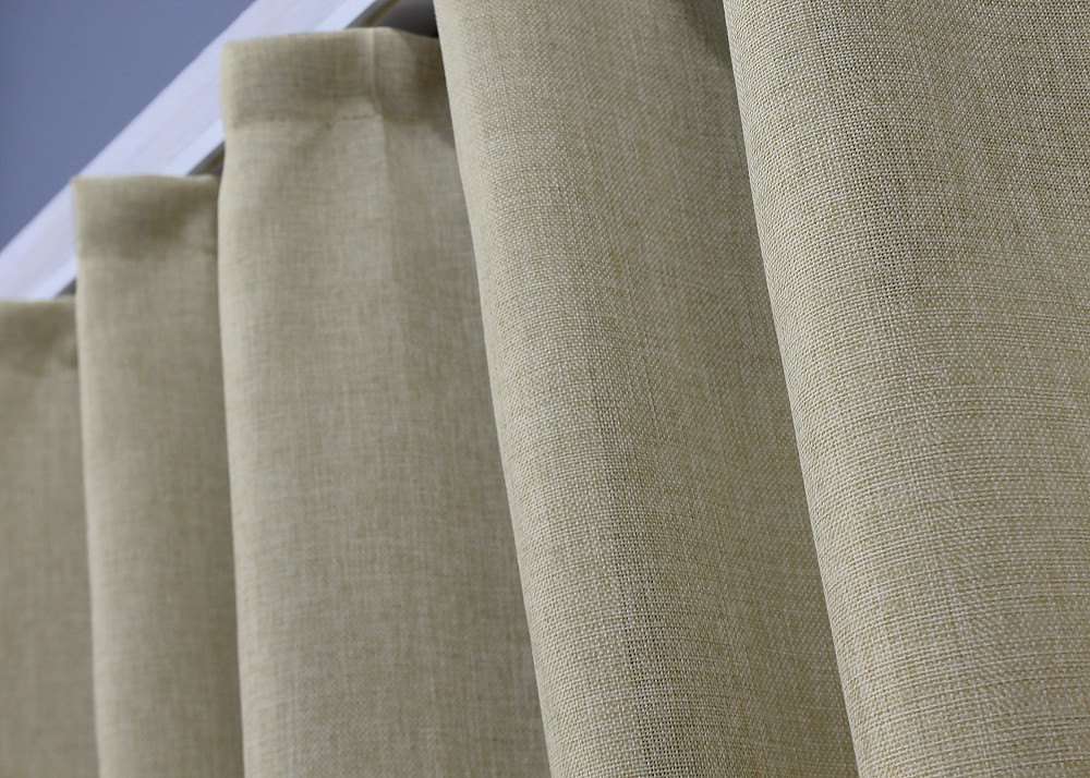 Комплект коротких штор VR-Textil Льон Мішковина № 114ш Бежевий 130х170 см 2 шт (35-0107) Київ - фото 5