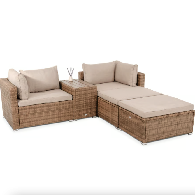 Набір садових меблів зі столом і кріслами для дому саду дачі комфортна зона відпочинку Di Volio Alzano бежевий Київ - фото 5