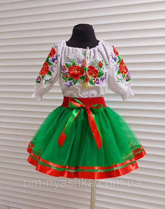 Костюм вишиванка "Ладочка зелена" для дівчаток 104-152 Кривий Ріг - фото 1