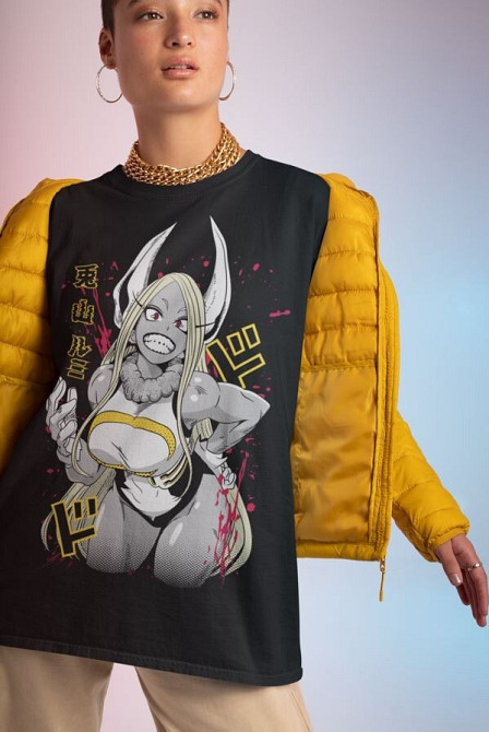 Футболка чоловіча з аніме принтом Моя геройська академія оверсайз (S/M/L) Чорний AnimeJ0997 Дніпро - фото 8