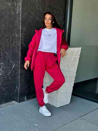Женский теплый костюм на флисе Малиновый 46/48 Харьков