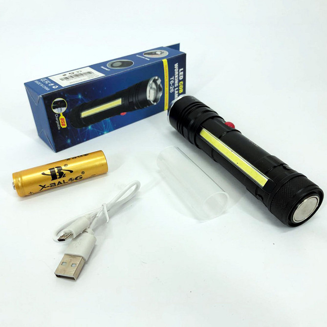 Ліхтар світлодіодний тактичний Police T6-26+T6+COB, Кращий тактичний ліхтар ручний металевий CH-23 Львів - фото 13