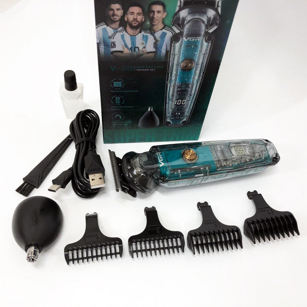 Машинка для стрижки волосся і потилиці, Професійна акумуляторна машинка для стрижки JX-45 Львів - фото 11