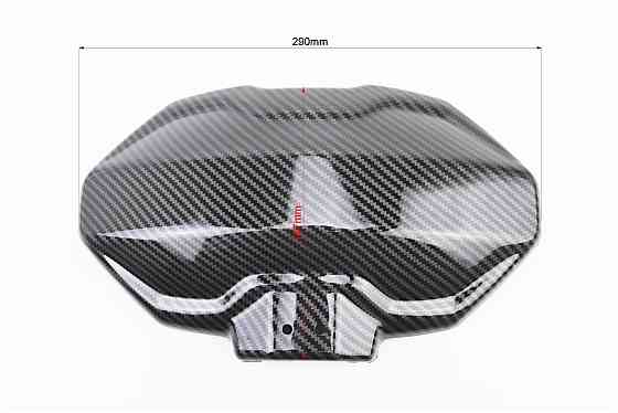 Крило заднє універсальне, червоне кріплення на одну сторону з регулюванням нахилу (бризговик) TUNING, КАРБОН Київ