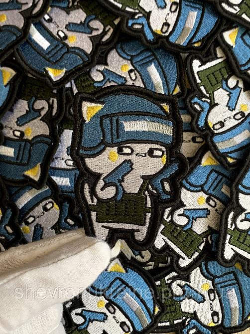 Шеврон СУПЕР КОТИК (Форма контурная. На липучке) Размер 8x6см Киев - изображение 4