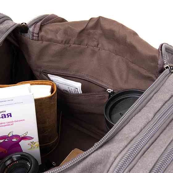 Дорожная сумка текстильная Vintage 20665 Серая Киев