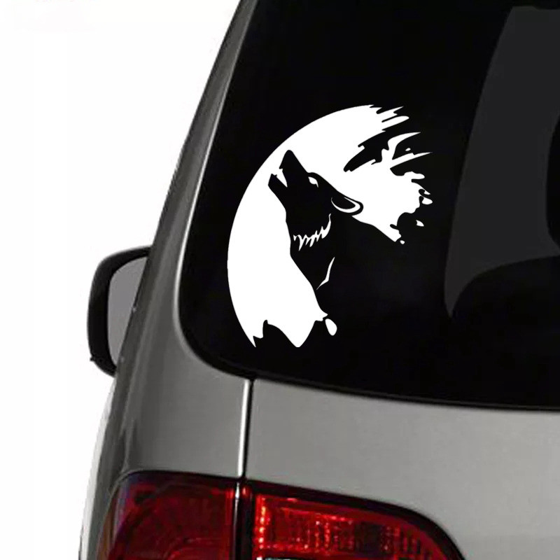 Наклейка Вовк на авто Біла світловідбивна Київ - фото 6