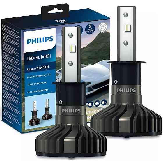 Комплект світлодіодних ламп PHILIPS H3 11336U91X2 LED Ultinon Pro9100 +350% 12/24V Харків