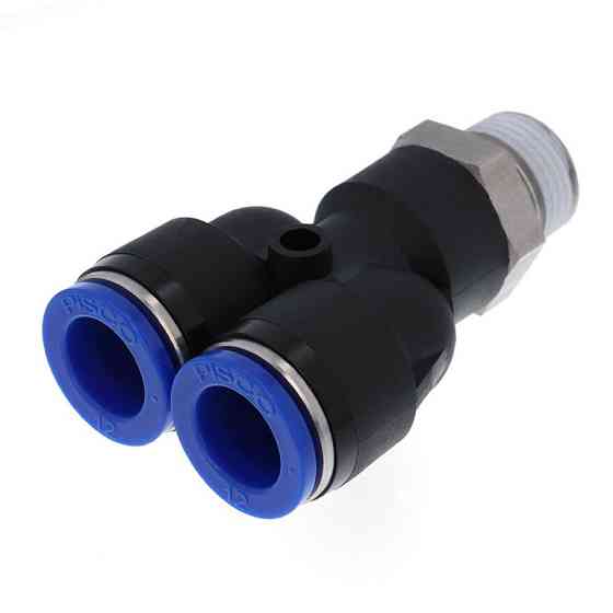 Фітинг Y-подібний 1/4" для пластикових трубок зовнішнє різблення 12мм Одеса