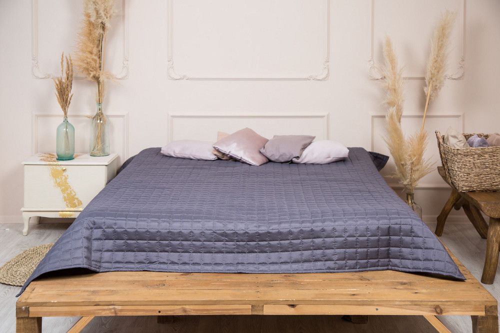 Ecotton Покривало Ecotton 140х205 см антиалергенне з мікрофібри сіре Киев - изображение 1