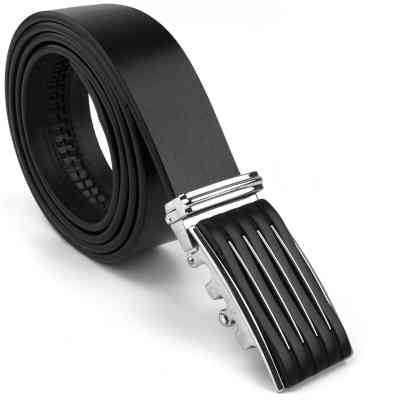 Ремень Vintage Мужской с автоматической пряжкой полоска Черный (20301) Винница