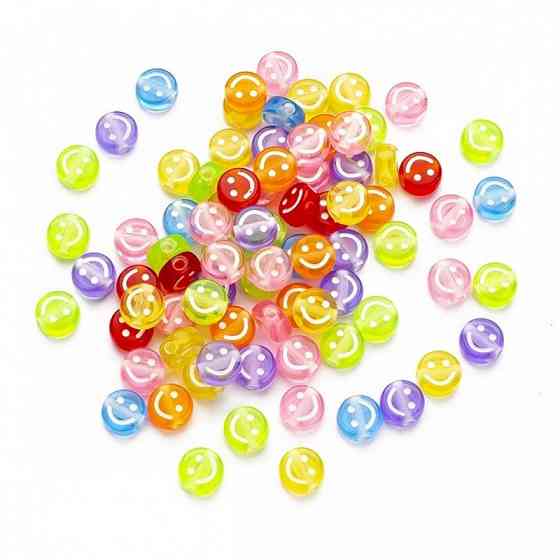 Декоративні намистинки для творчості Смайлики Будинок Бусин УТ100028626 в упаковці 70 шт Вінниця