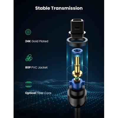 Кабель мультимедійний Optical Toslink 2.0m AV122 black Ugreen (70892) Вінниця