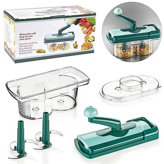 Різальниця для овочів Nicer Dicer Twist, Овочерізка для дачі, Ручний MB-974 подрібнювач продуктів Київ - фото 7